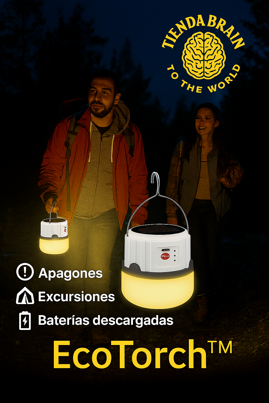 EcoTorch™ 🌞🔋🌌Lampara Linterna De Camping Led Solar Us ⭐⭐⭐⭐⭐