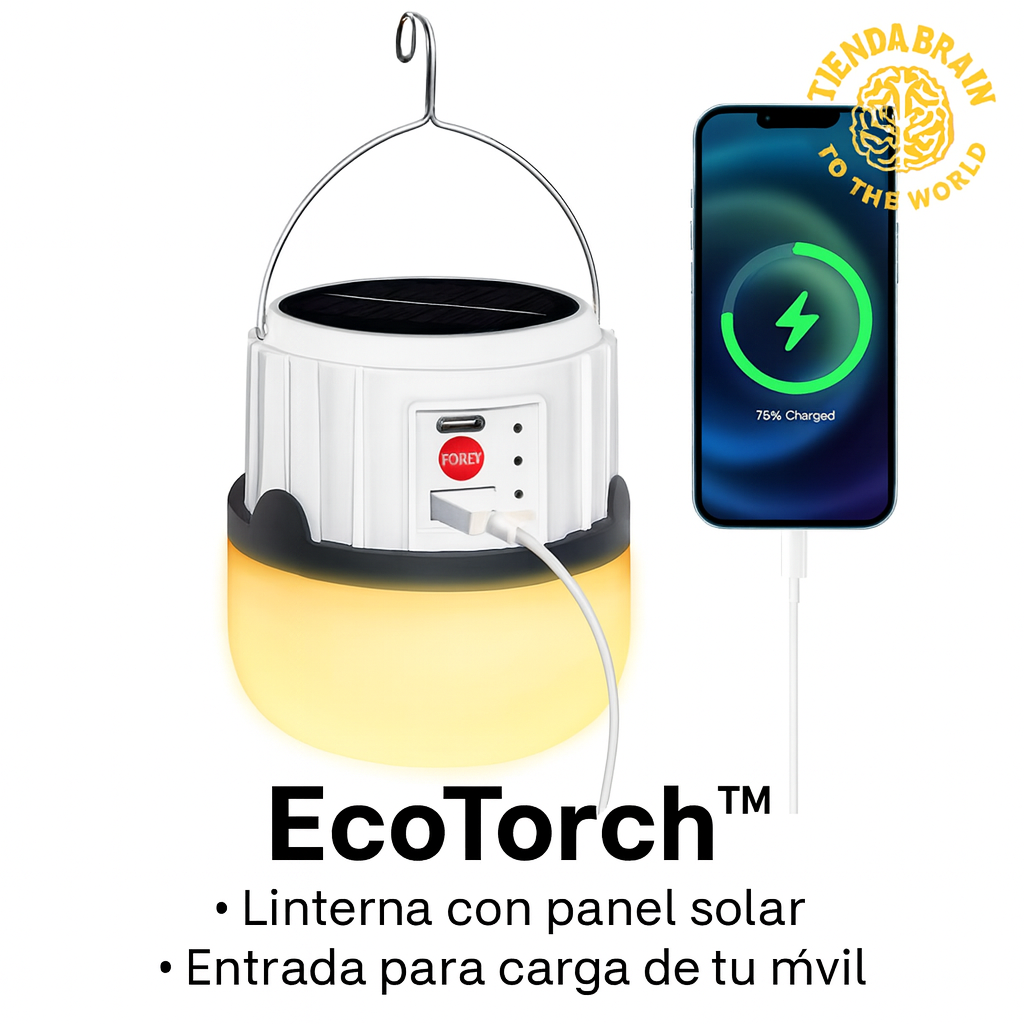 EcoTorch™ 🌞🔋🌌Lampara Linterna De Camping Led Solar Us ⭐⭐⭐⭐⭐