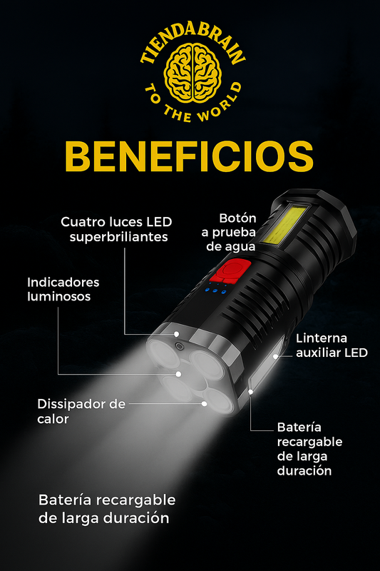 LumiX4™ 🔦⚙️Linterna Multifuncional 4 En 1 ⭐⭐⭐⭐⭐