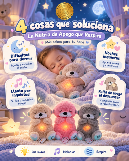 🦦💗 NutriaCalma™ – Peluche de Apego que Respira para Bebé 👶💤 ⭐⭐⭐⭐⭐