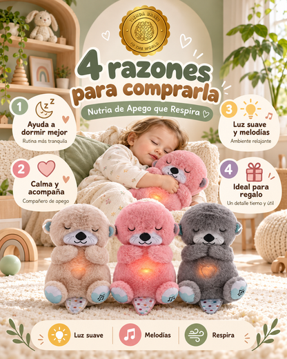 🦦💗 NutriaCalma™ – Peluche de Apego que Respira para Bebé 👶💤 ⭐⭐⭐⭐⭐