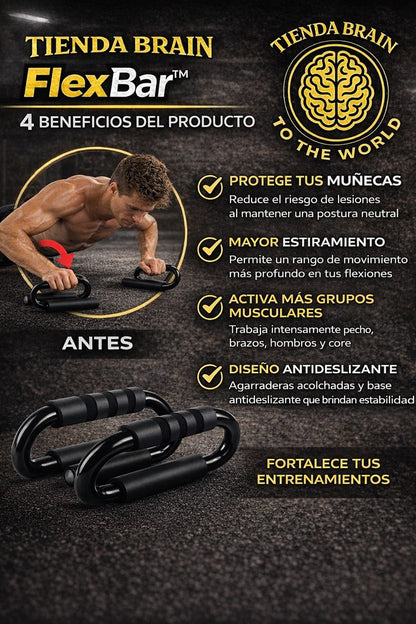FlexBar™ 🤸‍♂️🛠️Soporte Barra Multifuncional Pushup Tipo ⭐⭐⭐⭐⭐