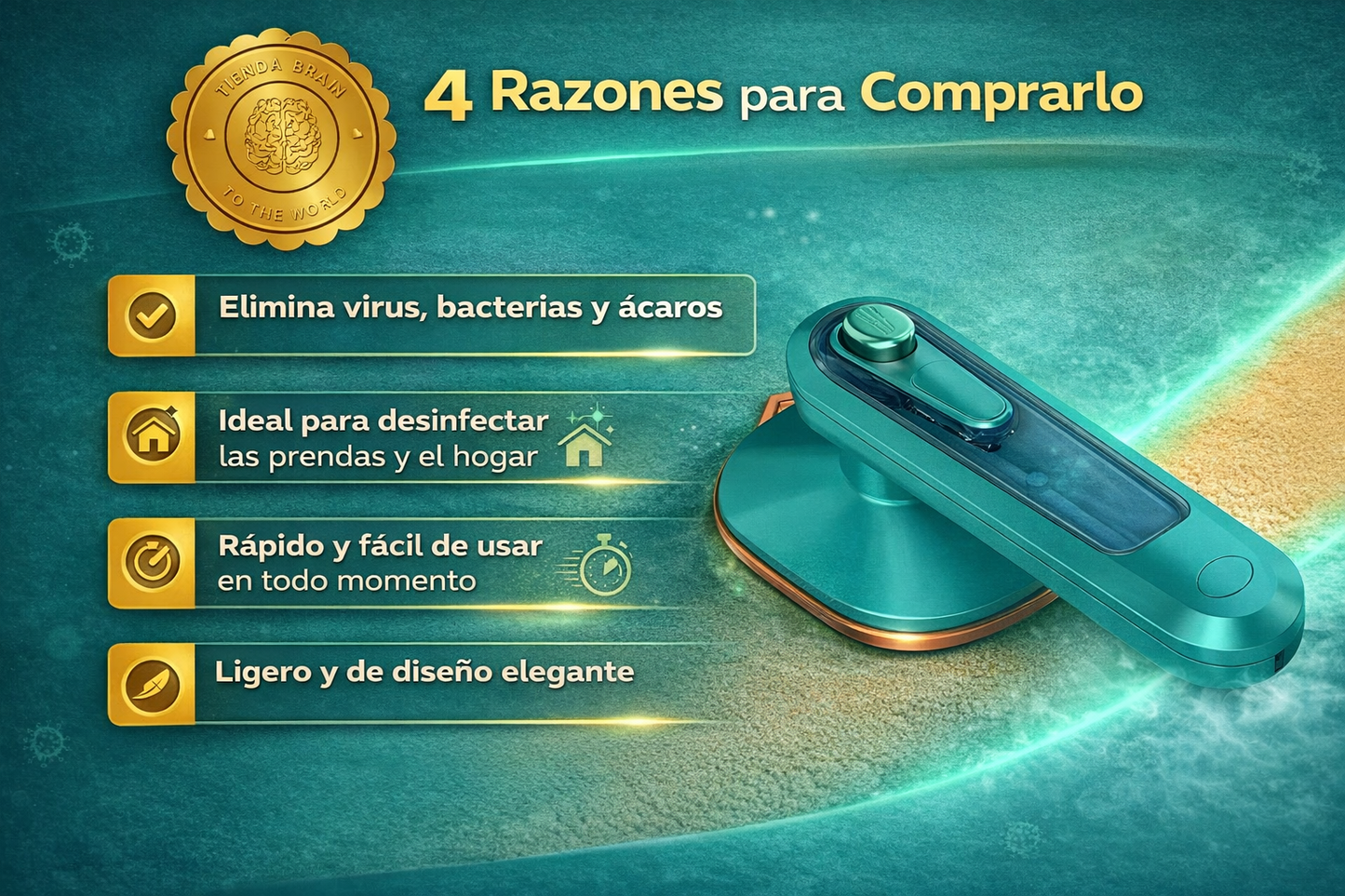SteamGreen™ 💨💚Mini Plancha Eléctrica A Vapor Verde⭐⭐⭐⭐⭐