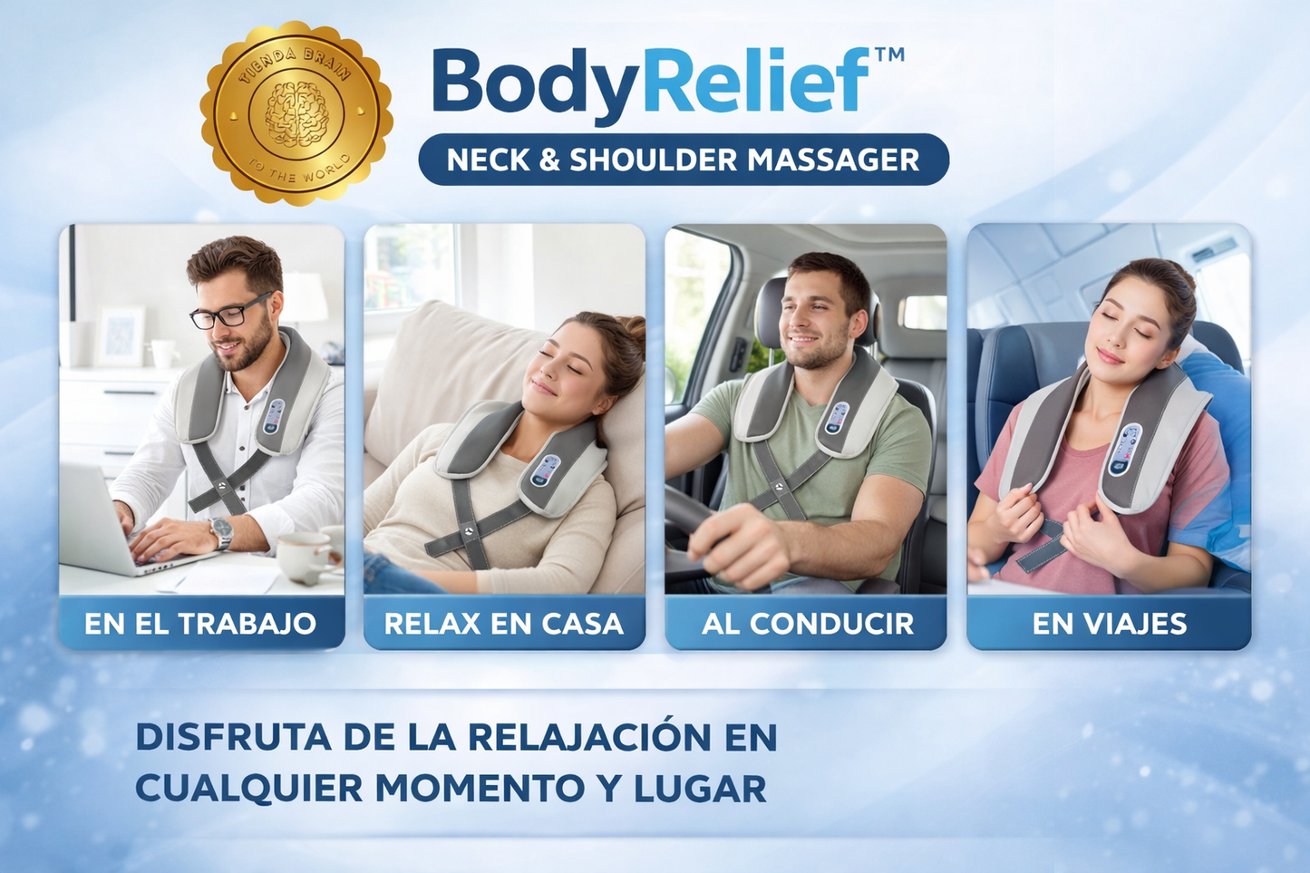 BodyRelief™ 🌿💆‍♂️Masajeador Cuello, Espalda y Hombros⭐⭐⭐⭐⭐