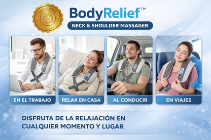BodyRelief™ 🌿💆‍♂️Masajeador Cuello, Espalda y Hombros⭐⭐⭐⭐⭐