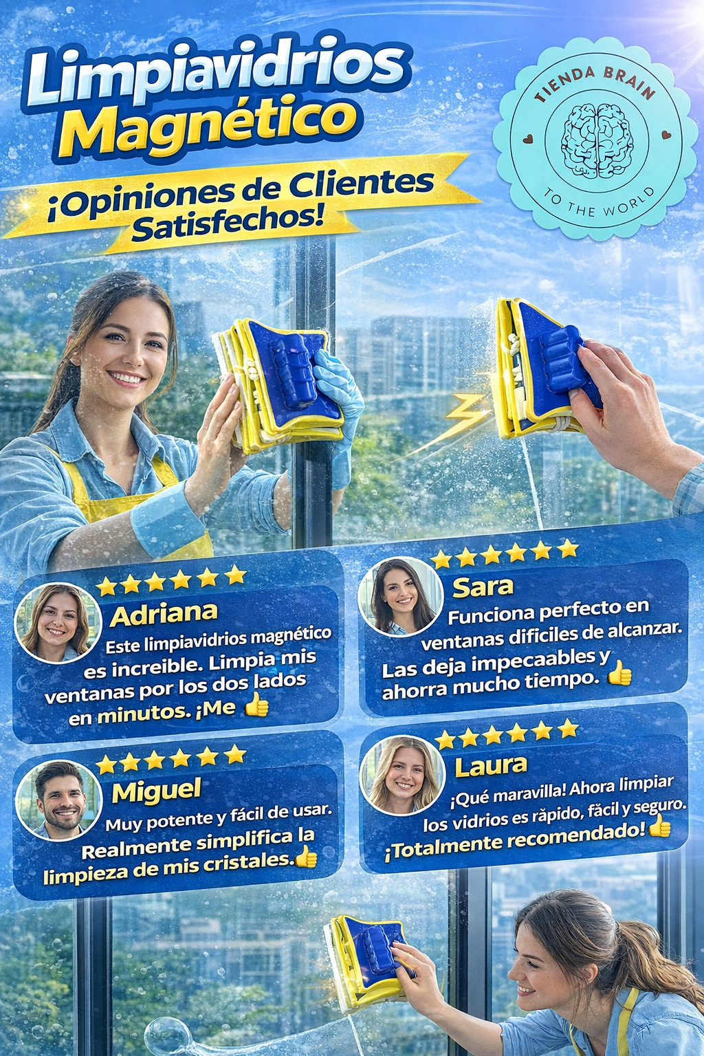 ✨ MagiClean™: Limpiavidrios Magnéticos 💎🔄⭐⭐⭐⭐⭐