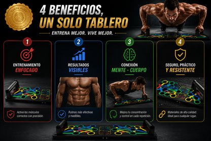 FlexPro™ 🧱🏃‍♂️💥Tabla Push Up Flexiones ⭐⭐⭐⭐⭐
