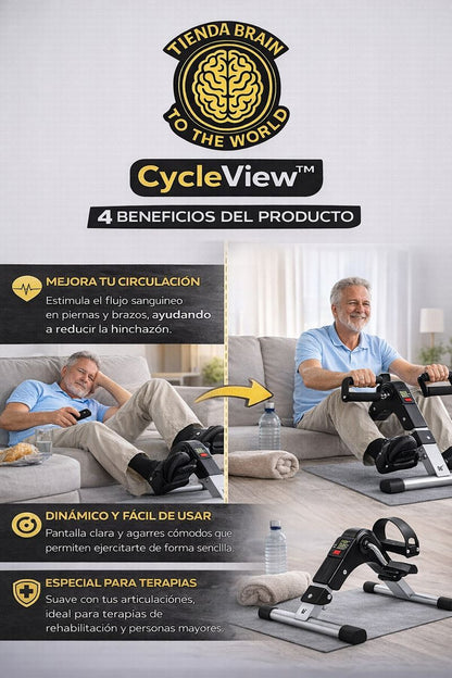 CycleView™ 🚲👀📊Pedalera Home Fitness Con Pantalla Lcd ⭐⭐⭐⭐⭐