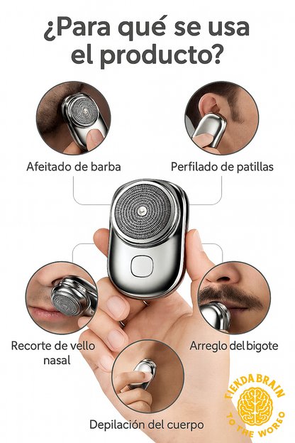 SmoothCut™ ✨🔋🪒LARGNER Mini-Shave Afeitadora Eléctrica ⭐⭐⭐⭐⭐