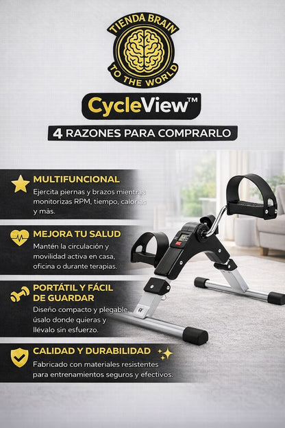 CycleView™ 🚲👀📊Pedalera Home Fitness Con Pantalla Lcd ⭐⭐⭐⭐⭐