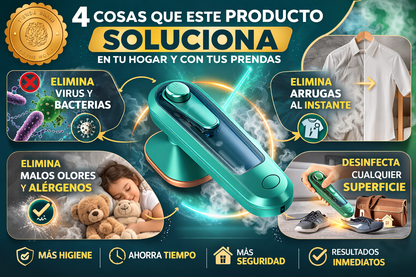 SteamGreen™ 💨💚Mini Plancha Eléctrica A Vapor Verde⭐⭐⭐⭐⭐