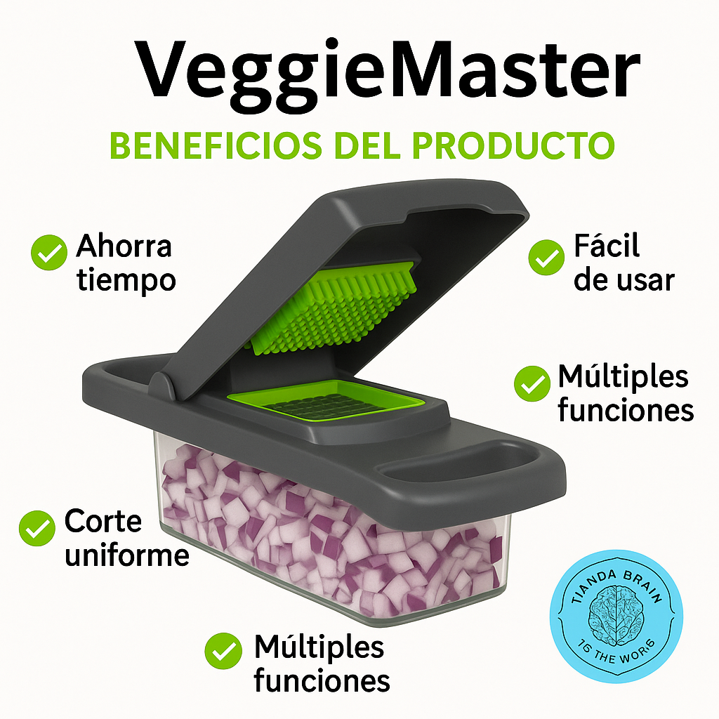 🔪🥕 VeggieMaster™: Cortador Picador Multifuncional 🥒🍅⭐⭐⭐⭐⭐