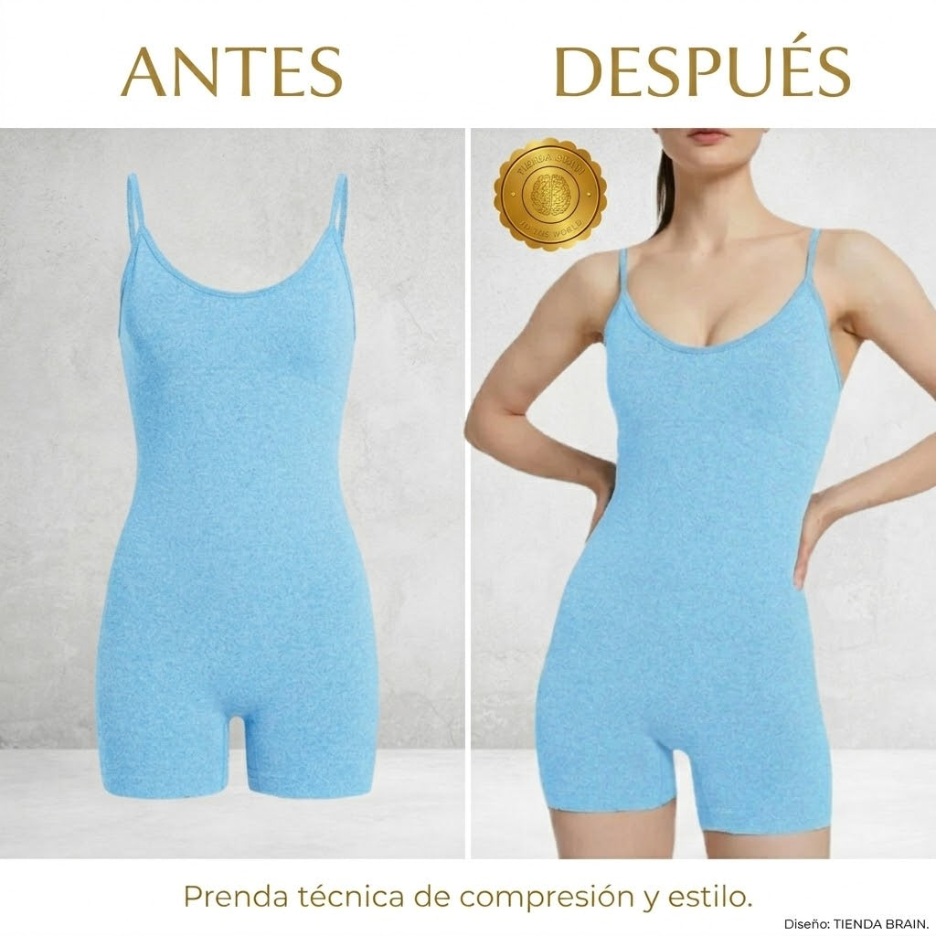 PowerSuit™ 🖤🏋️‍♀️⚡Mono Enterito Jumpsuit Deportivo Corto ⭐⭐⭐⭐⭐