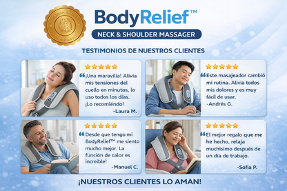BodyRelief™ 🌿💆‍♂️Masajeador Cuello, Espalda y Hombros⭐⭐⭐⭐⭐