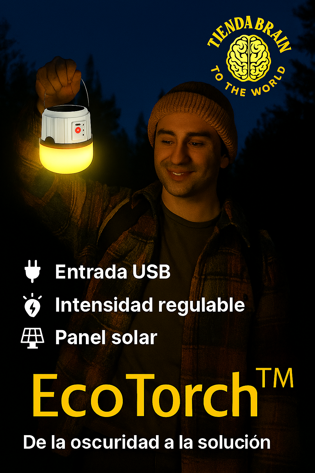 EcoTorch™ 🌞🔋🌌Lampara Linterna De Camping Led Solar Us ⭐⭐⭐⭐⭐