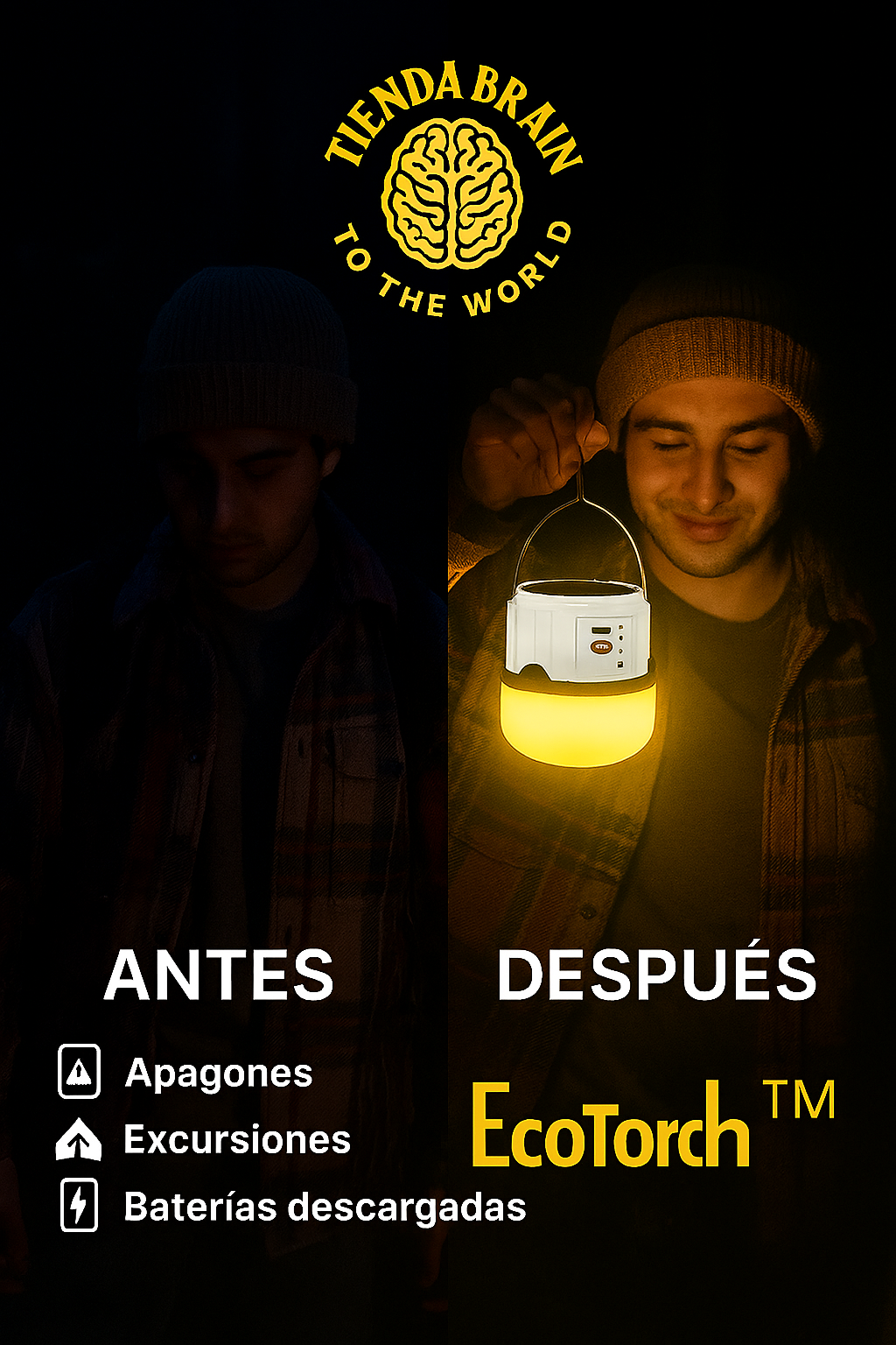 EcoTorch™ 🌞🔋🌌Lampara Linterna De Camping Led Solar Us ⭐⭐⭐⭐⭐